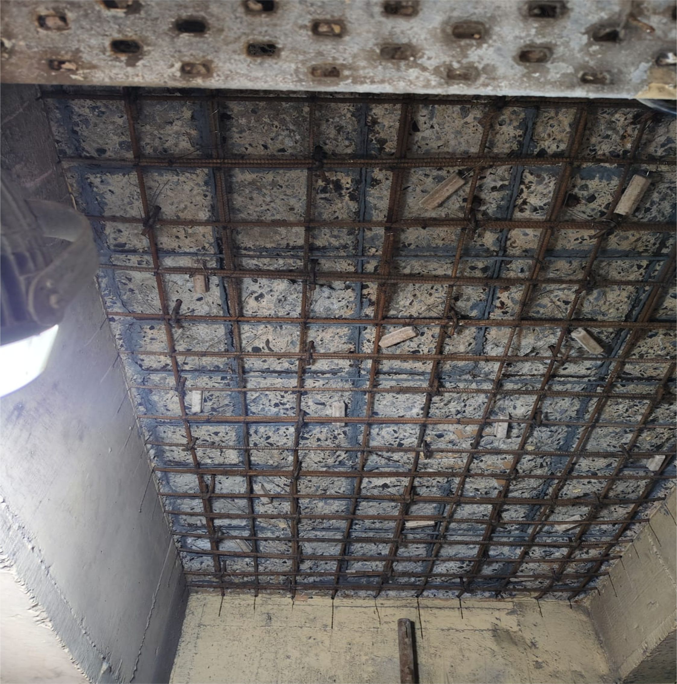 Celing Rebar Grout